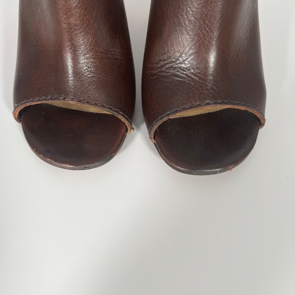 Chloe Block Heel Sling Backs with Peep Toe - Picture 6 of 8